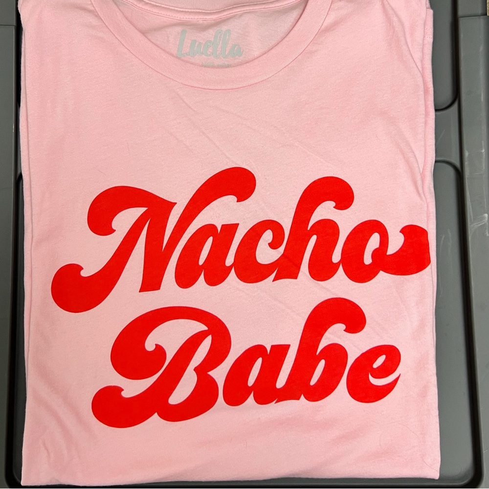 Never Worn XL Luella Pink 'Nacho Babe' Unisex TShirt